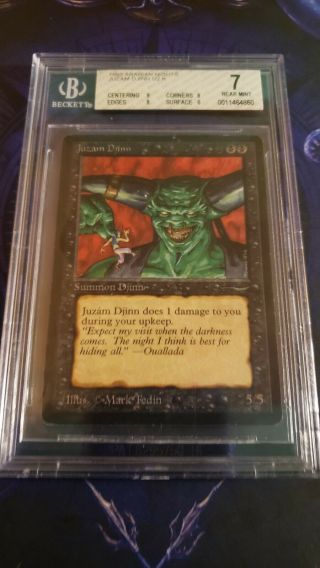 Arabian Nights Juzam Djinn Beckett Graded Bgs 7 Magic The Gathering Mtg