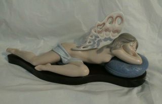 Vintage Lladro Daisa Butterfly Nymph Girl Figurine (retired) Made In Spain