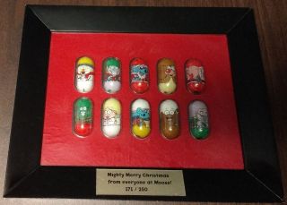 Rare Special Limited Edition Christmas Set Of Ten Mighty Moose Beanz 171/250