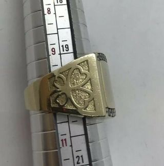 Vintage Mens 10k Gold And Diamond Ring Size 10 4
