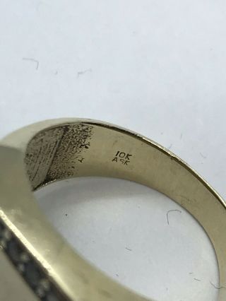 Vintage Mens 10k Gold And Diamond Ring Size 10 7