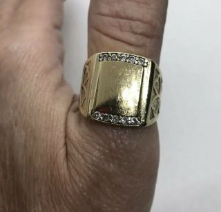 Vintage Mens 10k Gold And Diamond Ring Size 10 9
