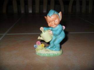 Vtg Shelley Mabel Lucie Attwell Boo Boo Pixie Watering Flowers Figurine La29