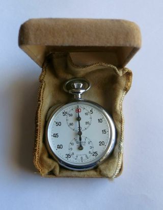 Vintage Galco By Racine Decimal Swiss Stop Watch Timer 12 Hour