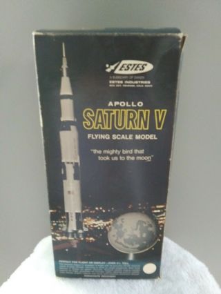 Vintage Estes Apollo Saturn V Flying Scale Model Moon Rocket Kit K - 36