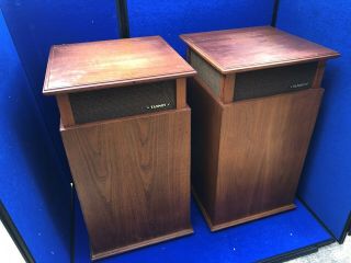 Vintage Tannoy Monitor Gold Lsu/hf/12/8 Orbitus Speakers With Cabinets