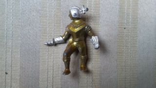 Vintage 1950s Johillco Lead Gold Spaceman Space Figure - Rare & Hard To Find