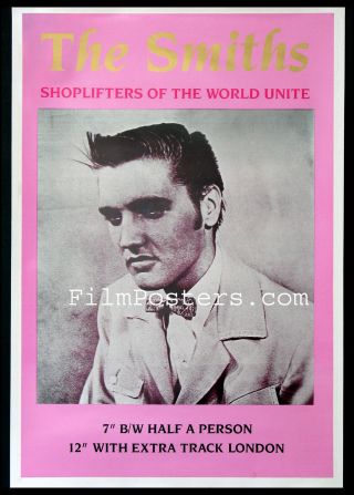The Smiths Shoplifters Of The World Unite Elvis Presley Vintage 