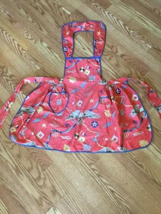 1940s WW2 Vintage Womans Kitchen Apron MILITARY THEMED Sweetheart Gift 3