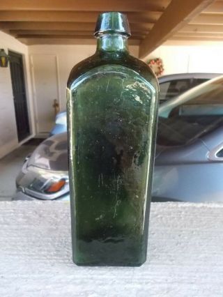 Antique Olive Green Pontil Bottle Dr.  Townsend 