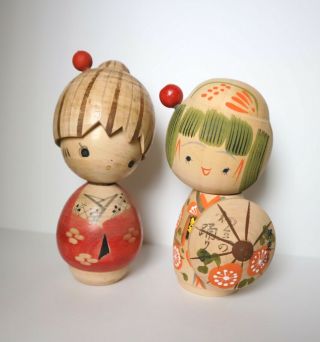 Japanese Cute Hand Crafted Hand - Made Hand Painted Art Wood Wooden Doll