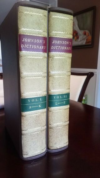 Rare Johnson Dictionary Of The English Language 2 Vols Folio Society (345/1000)