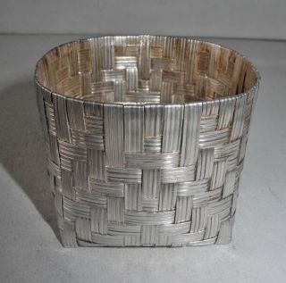 Tane Mexico Sterling Silver 925 Hand Woven Basket