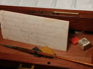Antique Winsor & Newton artists watercolour Paint Box mahogany with Flush Brass 5