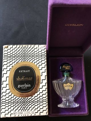 Rare Vintage 1925 Guerlain Shalimar Baccarat Crystal Perfume Bottle 3 In