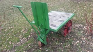 ANTIQUE RAILWAY.  CAST IRON RAILWAY EXPRESS AGENCY BAGGAGE CART.  AWESOME PIECE 2