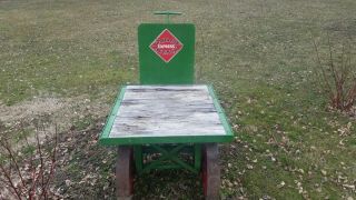 ANTIQUE RAILWAY.  CAST IRON RAILWAY EXPRESS AGENCY BAGGAGE CART.  AWESOME PIECE 4