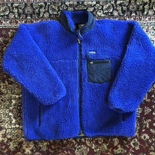 Vintage Patagonia Retro X Deep Pile Fleece Blue Xl Usa