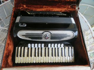 Vintage Giulietti Model Mf.  115 Handcrafted Pro Player Accordion W/case