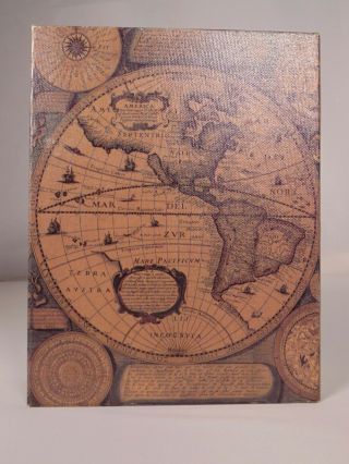 Neo - Classical World Globe Wooden Library Secret Book Box Compartment Safe 3