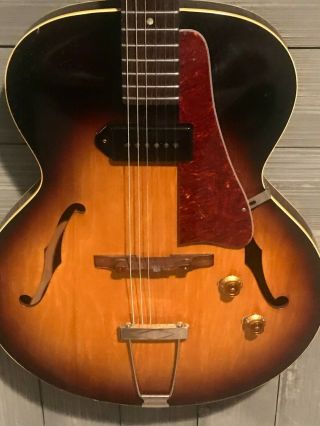 1957 Gibson Es - 125 Vintage Electric Guitar P - 90 And Hardshell Case Usa