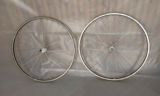 Vgc Wheelset Campagnolo Record,  Nisi Hr 22 700c Clincher Rims Old Vintage