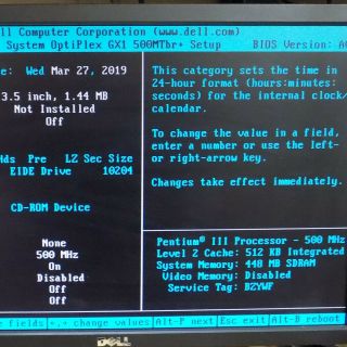 Vintage Dell Optiplex GX1 Desktop Pentium III 500Mhz 448MB 10GB SCSI 2
