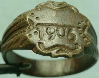 20th C.  Bronze Ring,  " 1906 " Br1906