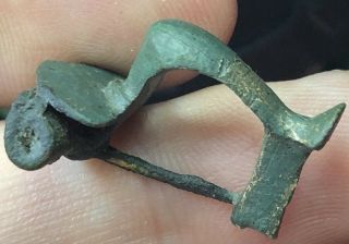 Collectable Ancient Imperial Roman Fibula Knee Type Brooch.  Authentic Artefact