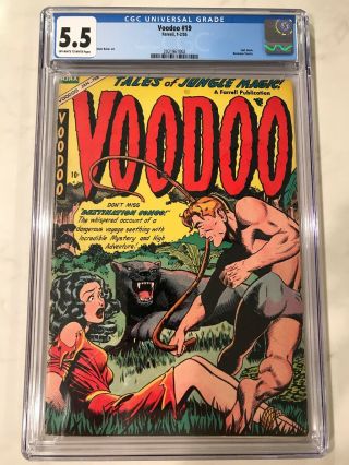 Voodoo 19 Cgc 5.  5 Matt Baker And Rare Cover