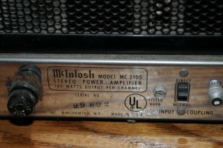 McIntosh MC2105 Stereo Power Amplifier Amp Vintage Electronics Solid State Power 11