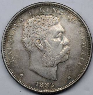 1 Dollar - Kalakaua Hawaii Antique Old Coin 27.  01g 38mm [sz11]