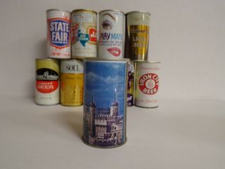 RARE white stripe 007 pull tab beer can 2