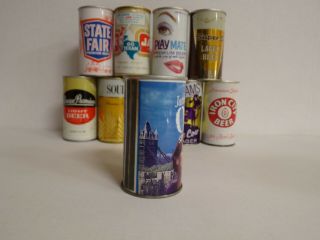RARE white stripe 007 pull tab beer can 3