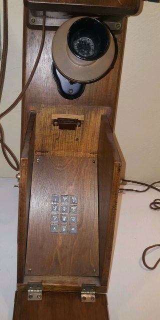 Antique Northern Electric Wooden push button Wall Phone Telephone very rare 7