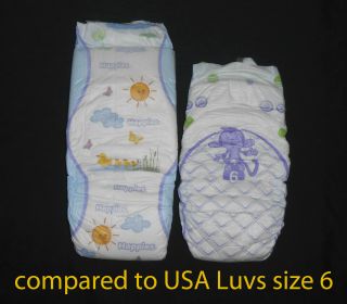 Huge XL Extra Large Kids Baby Diapers HAPPIES Bedwetting Non Vintage 9
