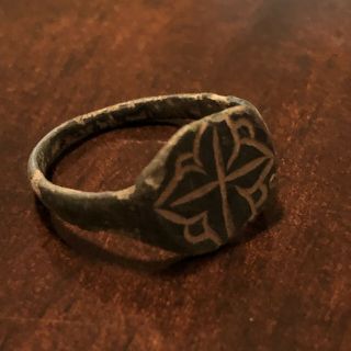 Rare Authentic Ancient Roman Or Byzantine Ring European Artifact Antiquity Old