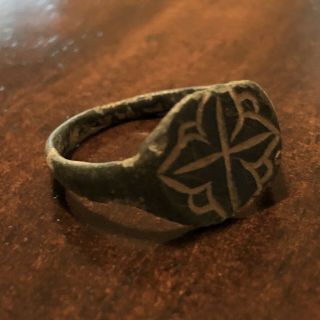 RARE Authentic Ancient Roman Or Byzantine Ring European Artifact Antiquity Old 2