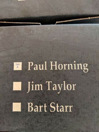 Signed GB Packers Starr,  Hornung,  Taylor Figure by Salvino w/ RARE. 6