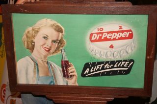 Rare Vintage 1940 ' s Dr Pepper Soda Pop Gas Station 27 