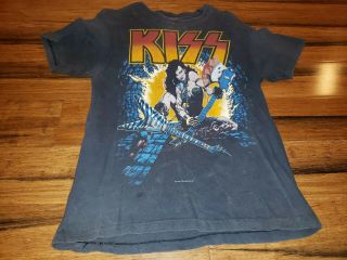 Vtg Kiss 1985 World Tour T - Shirt Sz.  L Tour Soft Thin Band Festival