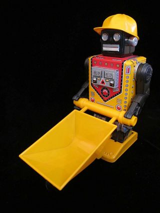 Vintage Busy Cart Robot Japan Toy With Box 2