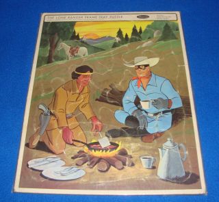 1967 The Lone Ranger Picture Puzzle By Whitman 14 " X 11 " Tray Puzzle