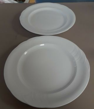 Royal Doulton Hotel England Silhouette White Dinner Plates 10 7/8 "