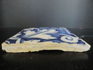 17th/18th Century Tile,  Delft/English Blue and White Tile (2) 2