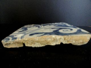 17th/18th Century Tile,  Delft/English Blue and White Tile (1) 2