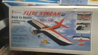 Vintage Top Flite Flite Streak Arf Model Airplane Kit Control Line