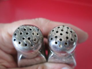 AESTHETIC PERIOD & DECORATED Pair GORHAM 1870 STERLING 3 in SHAKERS 2.  4 toz 5