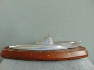 Vintage World War Two Art Deco Submarine Sculpture / Desk Ornament