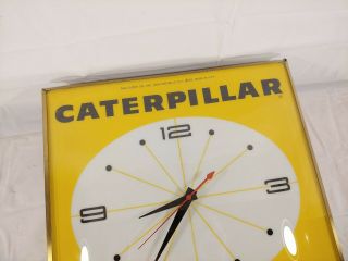 Vintage Caterpillar CAT Tractor Sales & Service John Deere Pam Advertising Clock 3